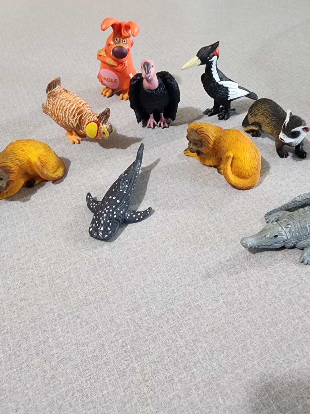 Assorted Kids Animal Figurine Set - Orange, Black, Yellow
